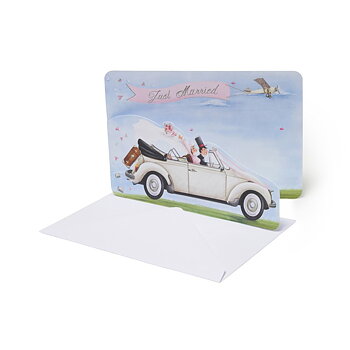Large Greeting card, Wedding car (BG0627)