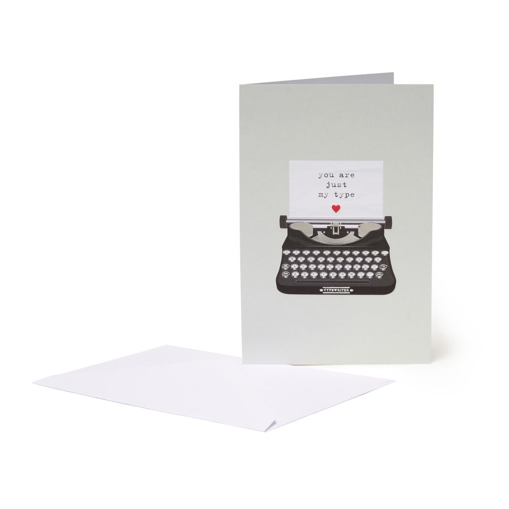 Large Greeting card, Just my type, Typewriter (BG0676)