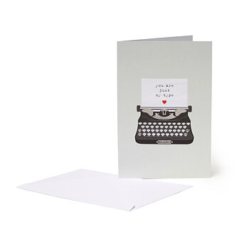 Large Greeting card, Just my type, Typewriter (BG0676)