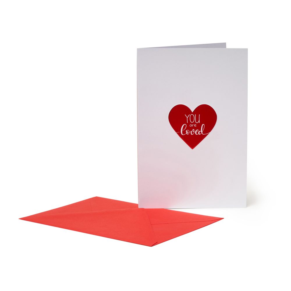 Large Greeting card, So loved, Heart (BG0677)