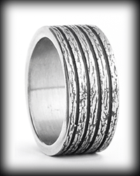 10 mm bred ring i rostfritt stål.