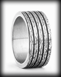 10 mm bred ring i rostfritt stål.
