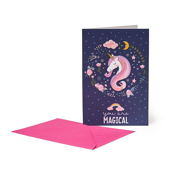 Large Greeting card, Unicorn, you are magical (BG0701)