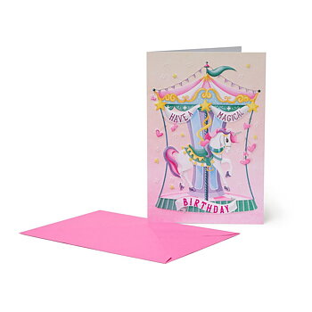 Large Greeting card, Magical Birthday, Unicorn (BG0719)