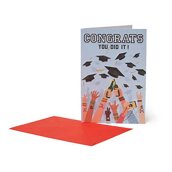 Large Greeting card, Congrats, You did it! (BG0769)