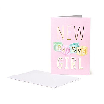 Large Greeting card, New baby girl (BG0790)