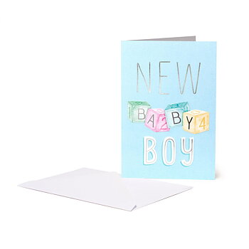 Large Greeting card, New baby boy (BG0791)