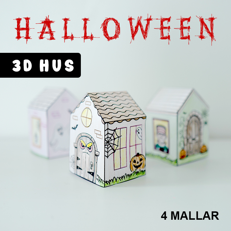 Halloween hus pyssel i 3D för barn