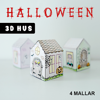 Halloween hus pyssel i 3D för barn