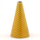 Stig Lindberg (Domino 1954) Yellow Cone Vase with Swirling Decor 13 cm