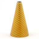 Stig Lindberg (Domino 1954) Yellow Cone Vase with Swirling Decor 13 cm