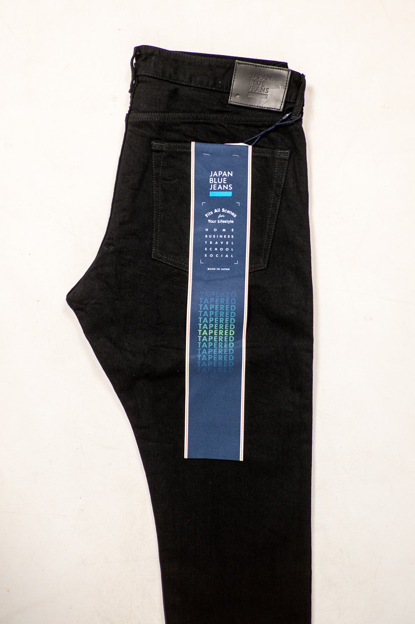 Japan Blue - J214 Black/Black Selvedge Denim Tapered 14oz