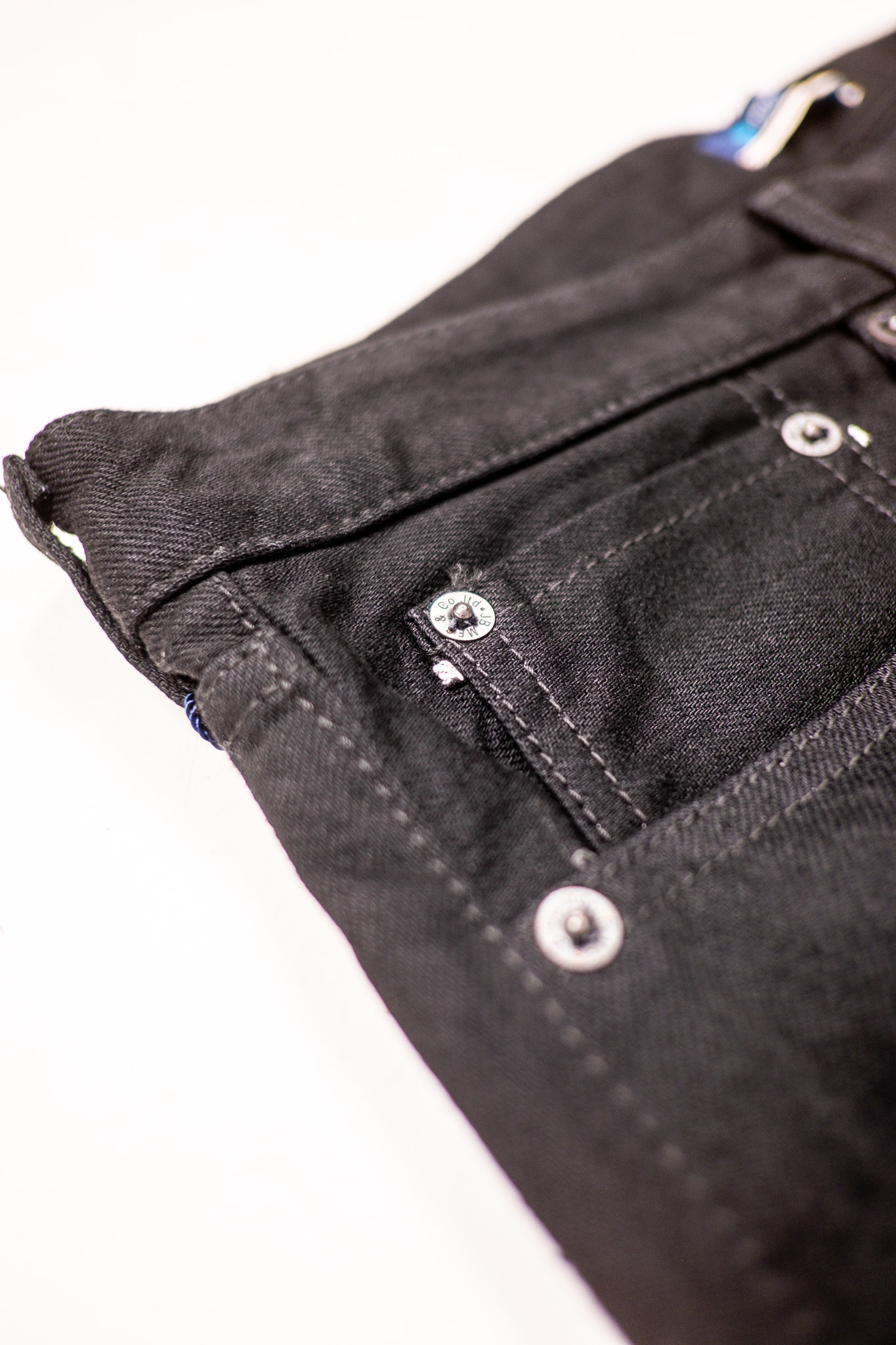 Japan Blue - J214 Black/Black Selvedge Denim Tapered 14oz - 3