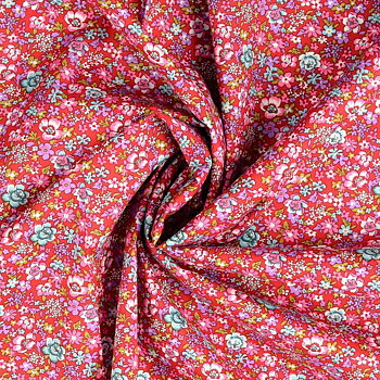 Blommig Poplin
