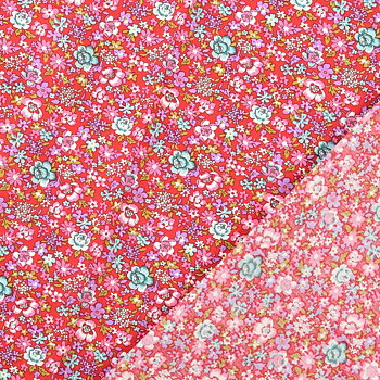 Blommig Poplin