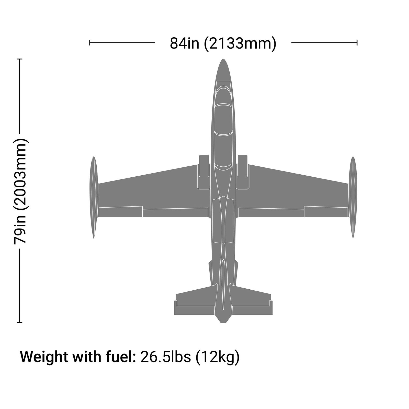 Hangar 9 Aermacchi MB-339 60-86N Scale Military Turbine Jet ARF, 84" - 18