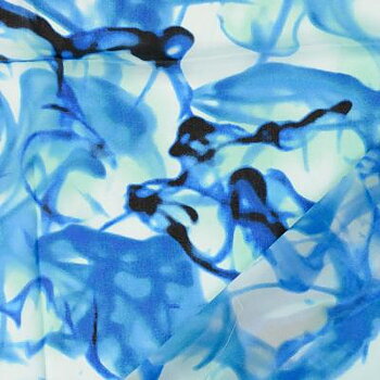 Batik Chiffong Blå