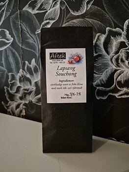 Förpackat svart te, Lapsang Souchong, 75gr, Aftek