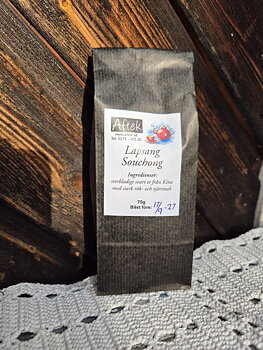 Förpackat svart te, Lapsang Souchong, 75gr, Aftek