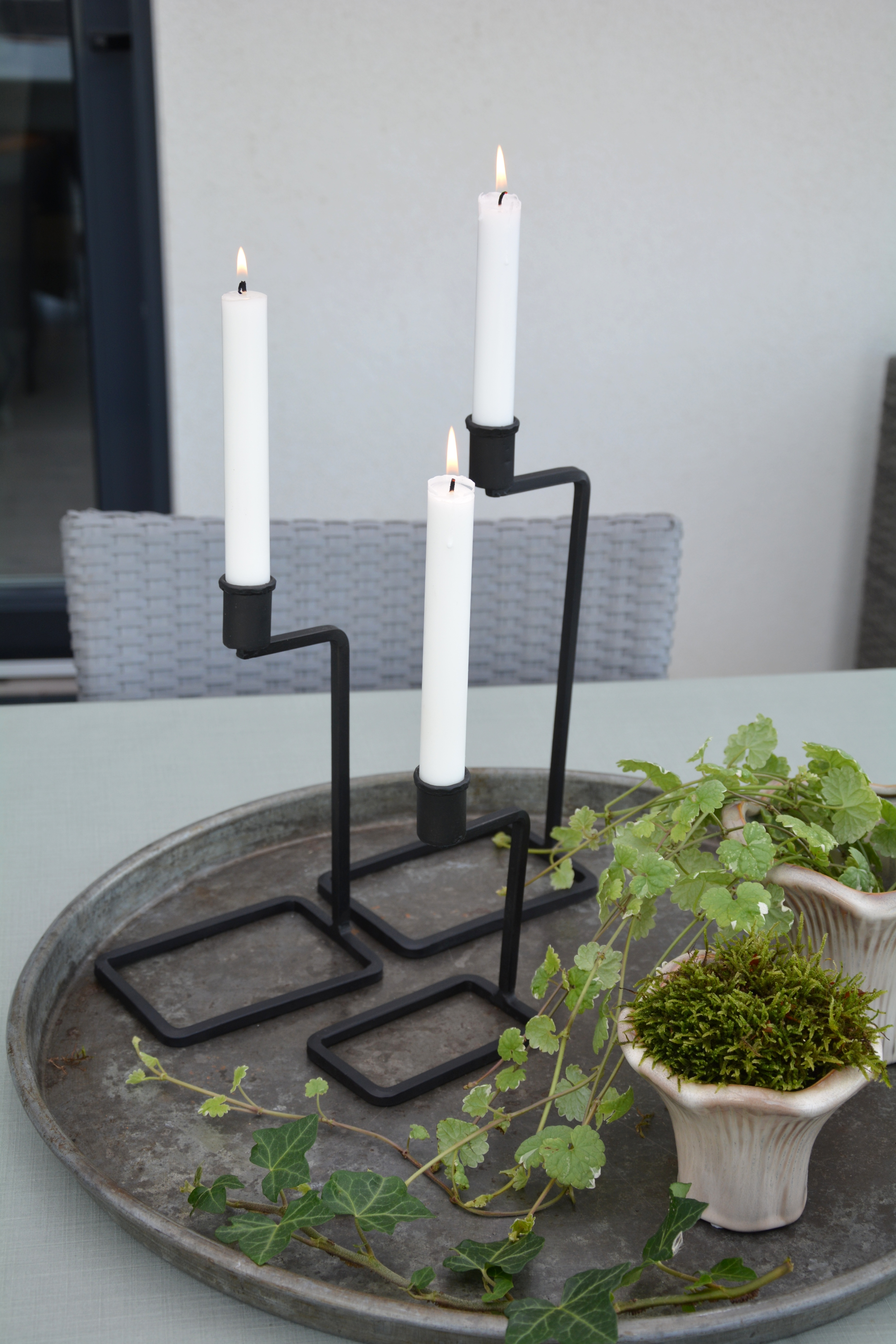 Ljusstake Svante svart smide 24 cm M