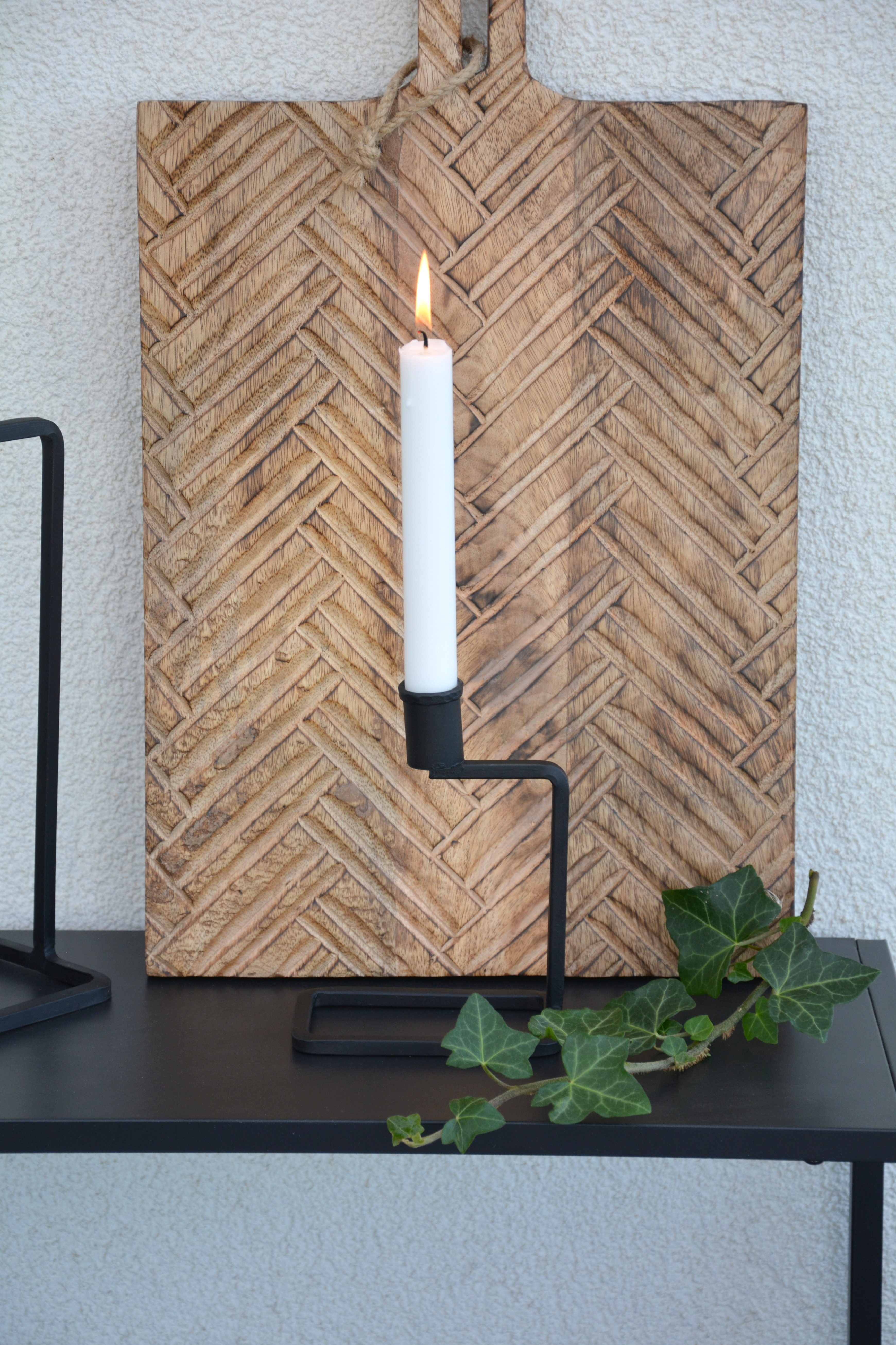 Ljusstake Svante svart smide 17 cm S
