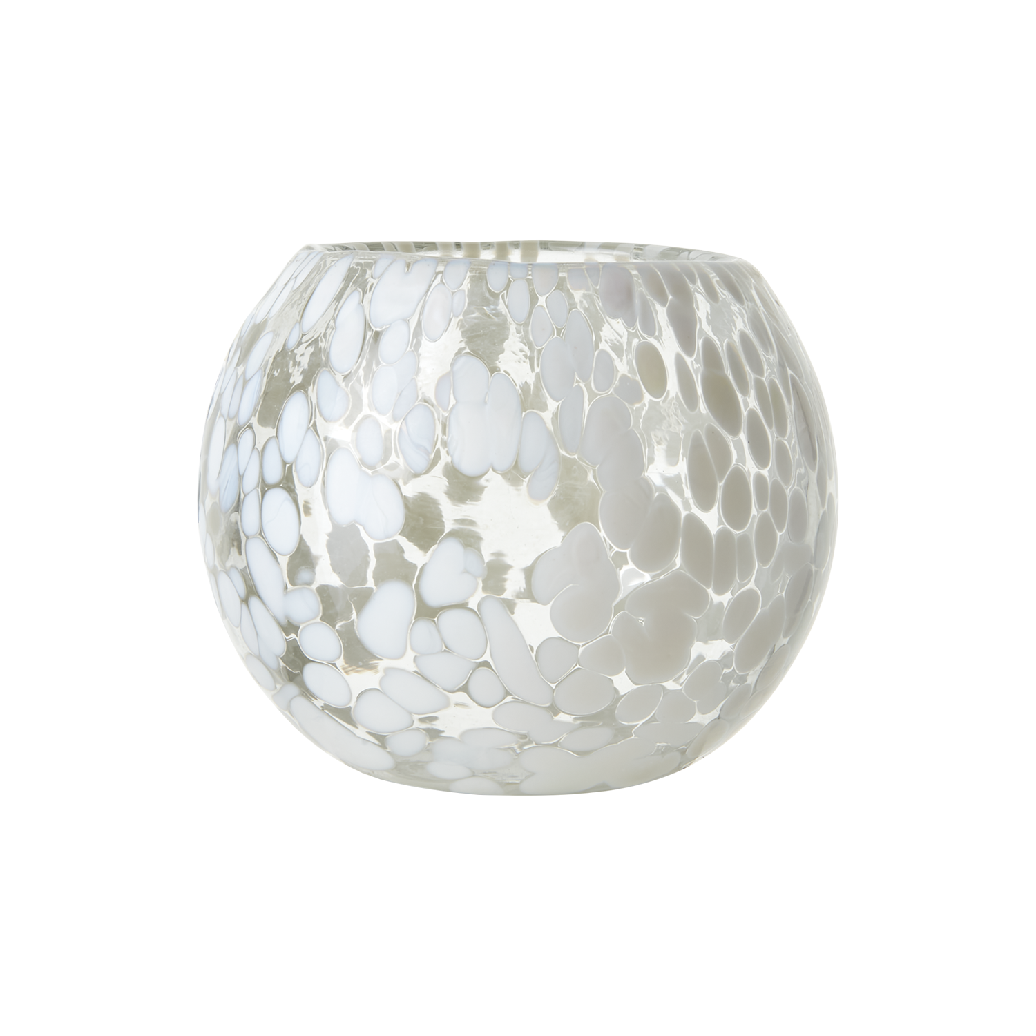 Ljuslykta party vit glas 13 cm M - 4