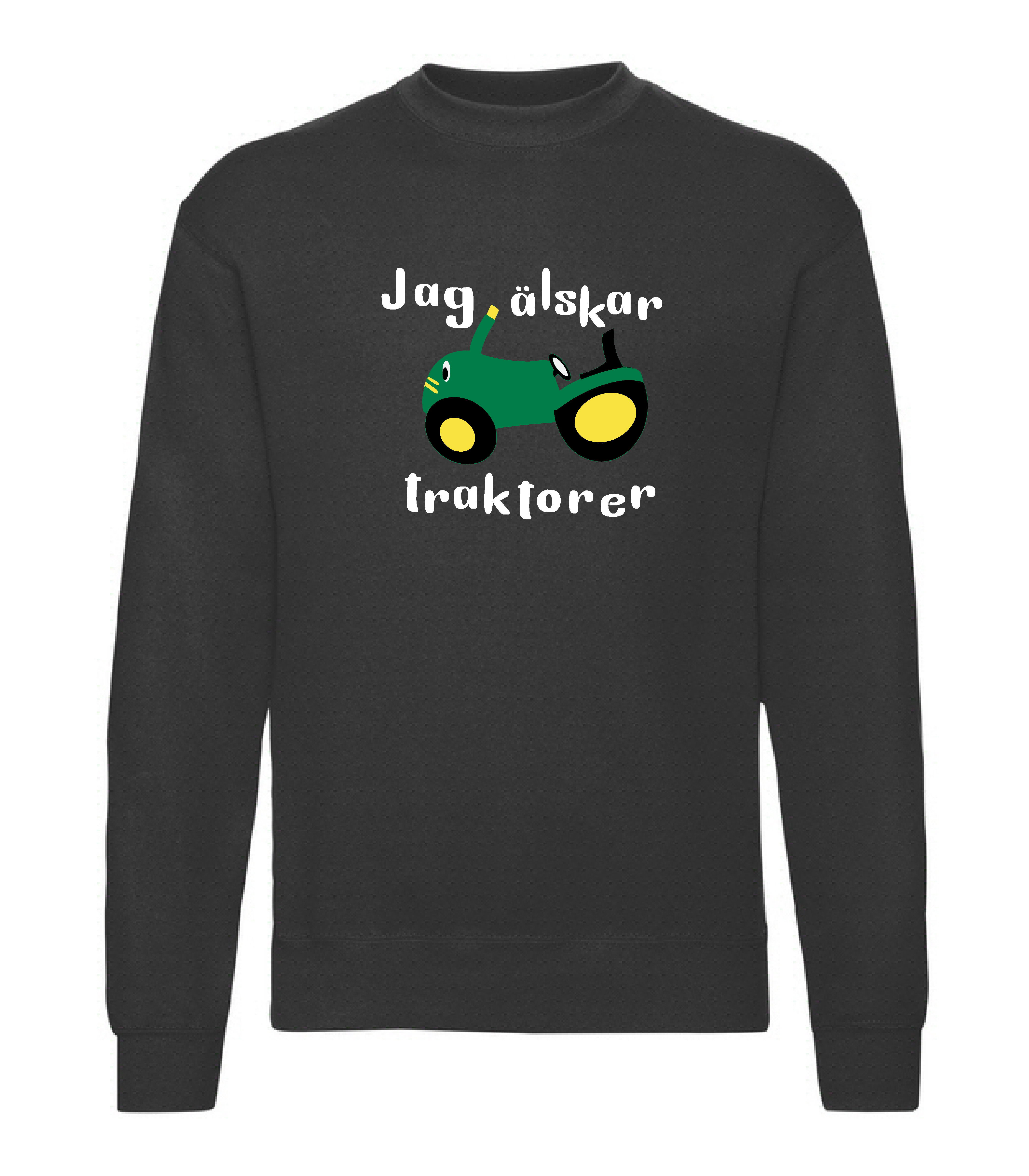 Sweatshirt Barn  Jag älskar traktorer" -Svart 