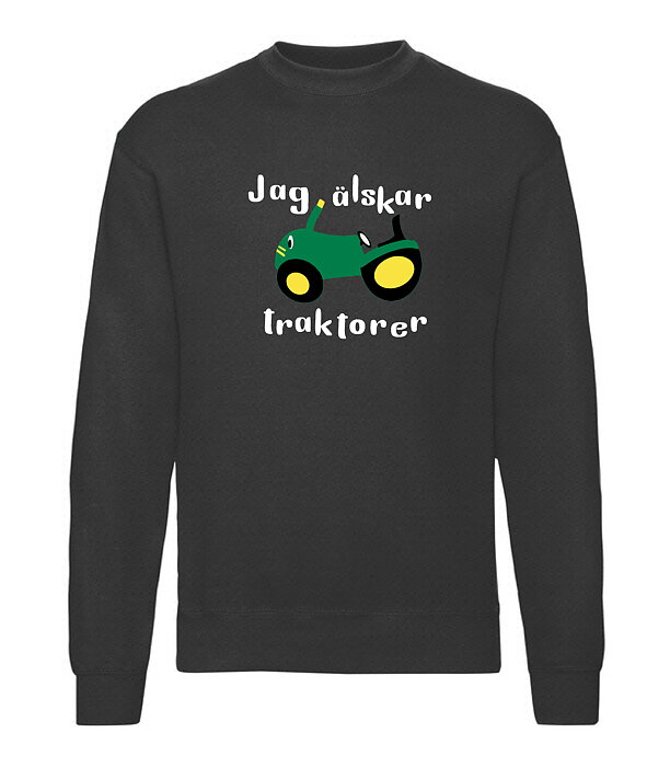 Sweatshirt Barn  Jag älskar traktorer" -Svart 