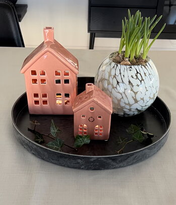 Bricka grå / svart 36 cm