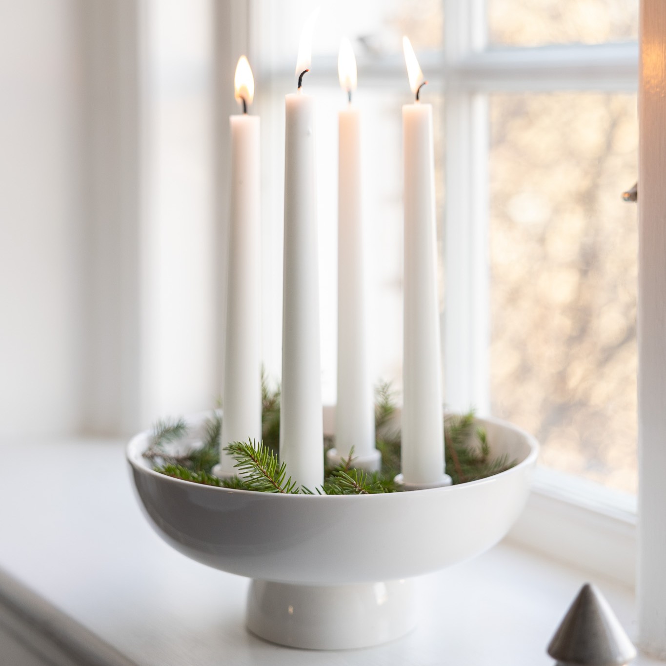 Granhammar Adventsljusstake - Vit