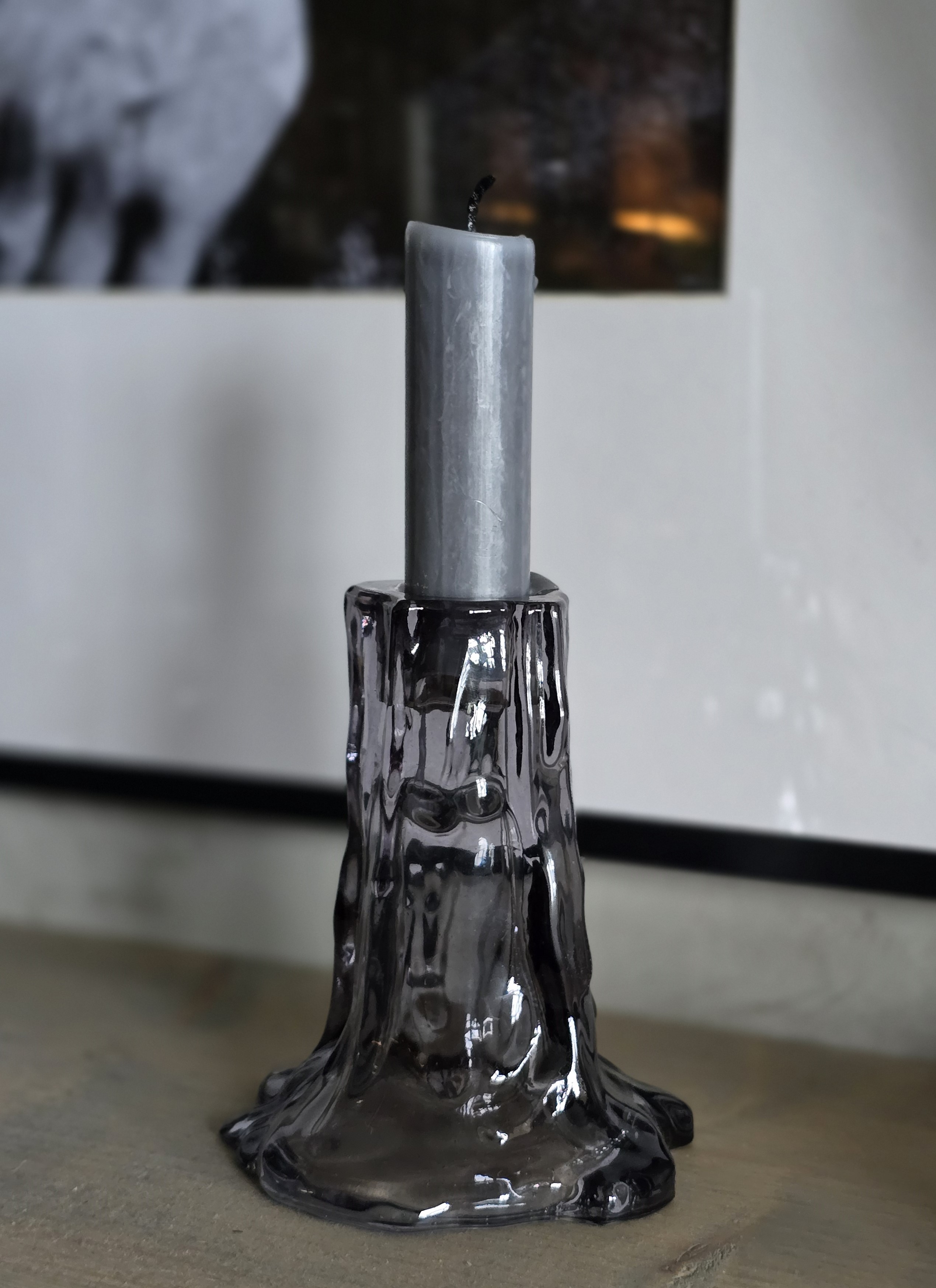 Ljusstake - Grey Glass - 2