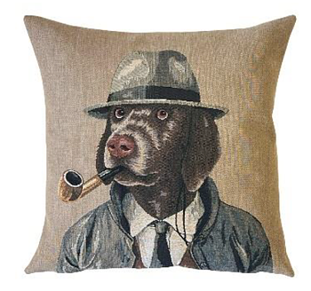 Dog with pipe
