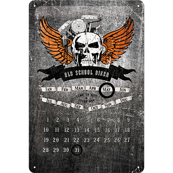 Harley Davidson Almanacka  Metallskylt. (20x30cm)
