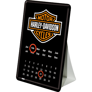 Harley Davidson Bords Almanacka  Metallskylt. (10x14cm)