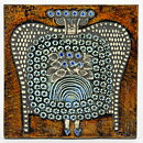 Lisa Larson (Unik 1961) Lovely Wall Plaque with Stylistic Lady Motif 23 cm 