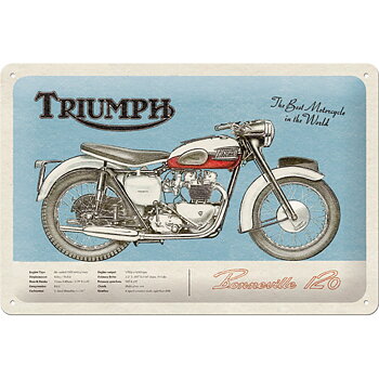Triumph Bonneville 120.  Metal plate.