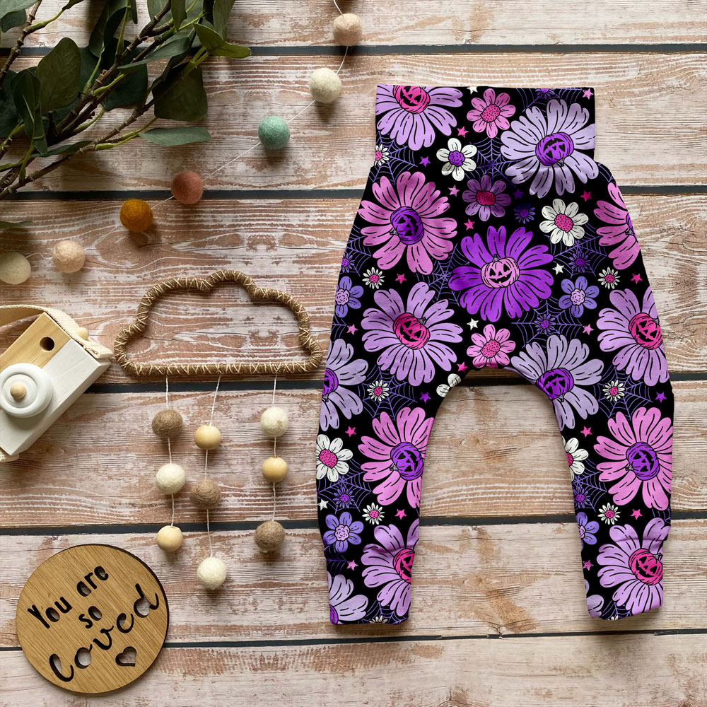 FLOWER N PUMPKINS - PURPLE - 3