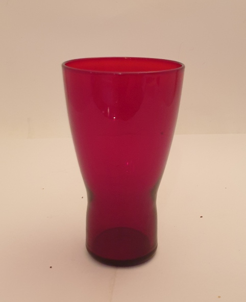 Drinking glass red