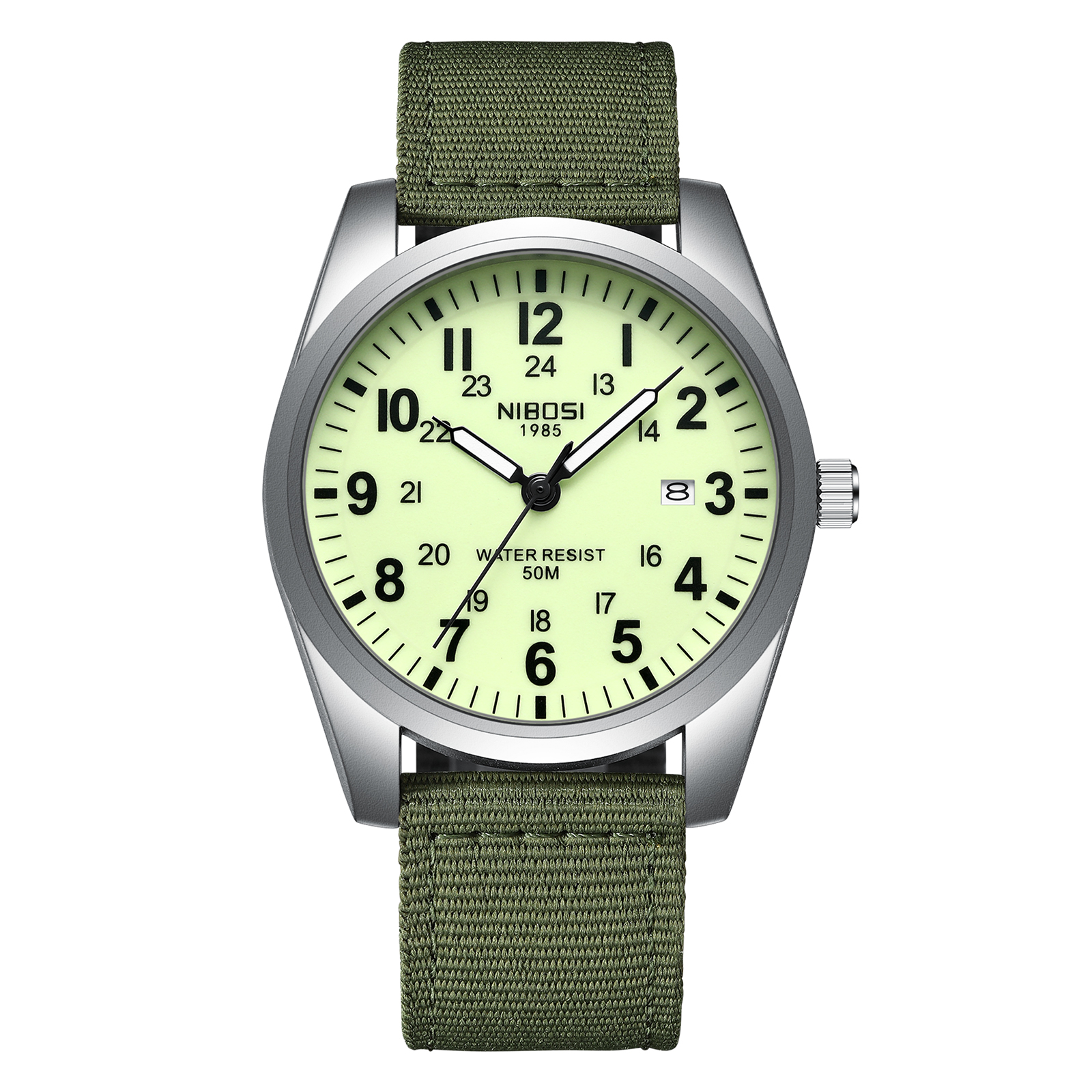 Nibosi Aviator Silver Green