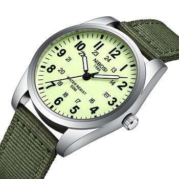 Nibosi Aviator Silver Green
