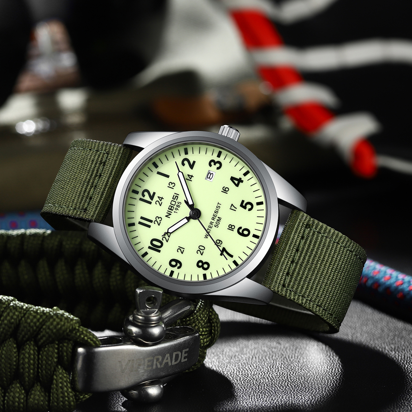 Nibosi Aviator Silver Green - 11