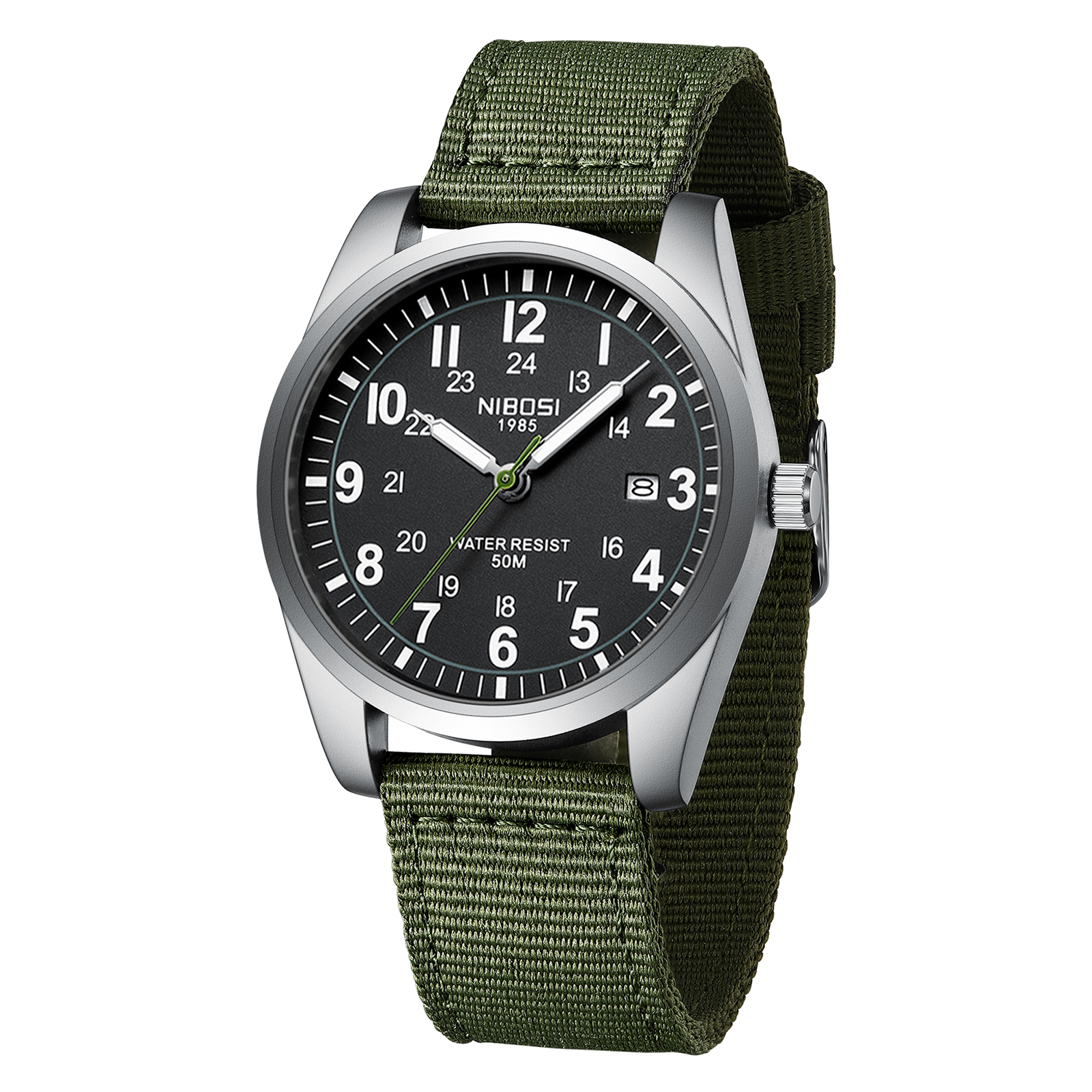 Nibosi Aviator Silver Black - 3