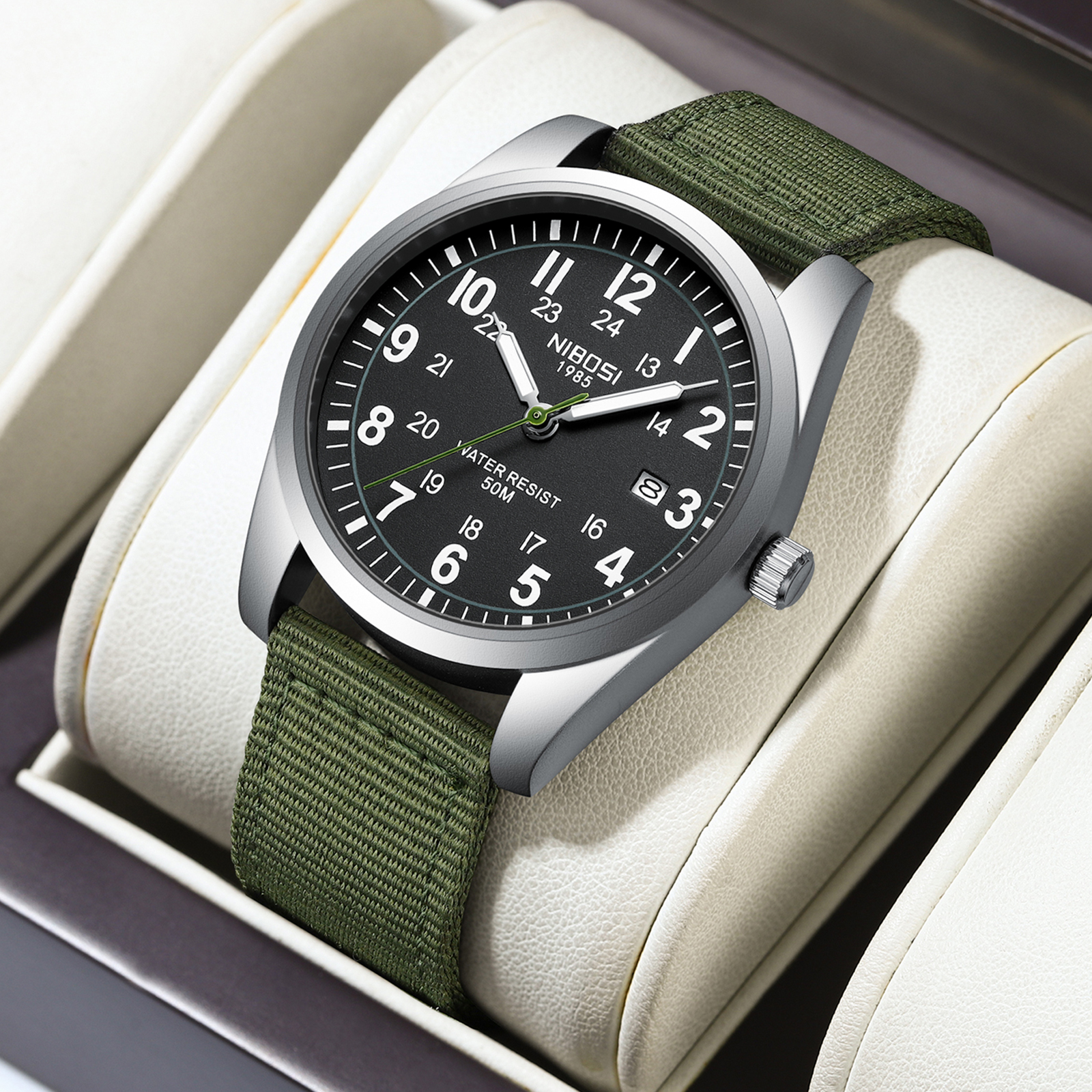 Nibosi Aviator Silver Black - 6