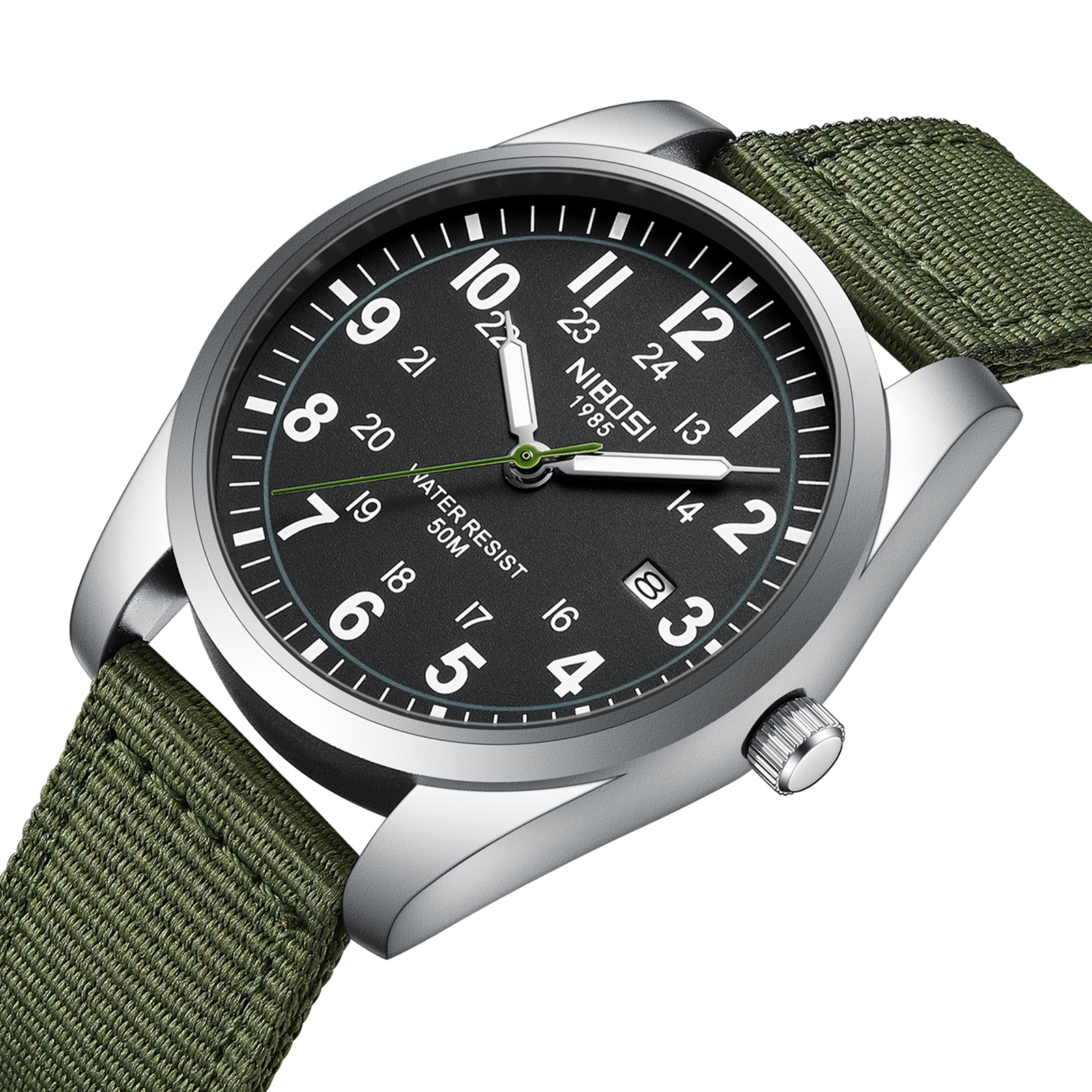 Nibosi Aviator Silver Black - 2