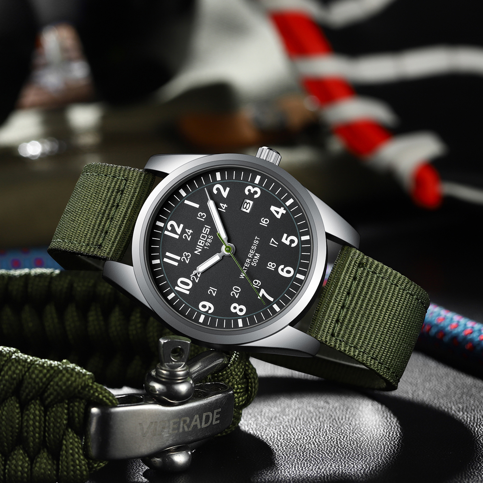 Nibosi Aviator Silver Black - 8
