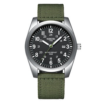 Nibosi Aviator Silver Black