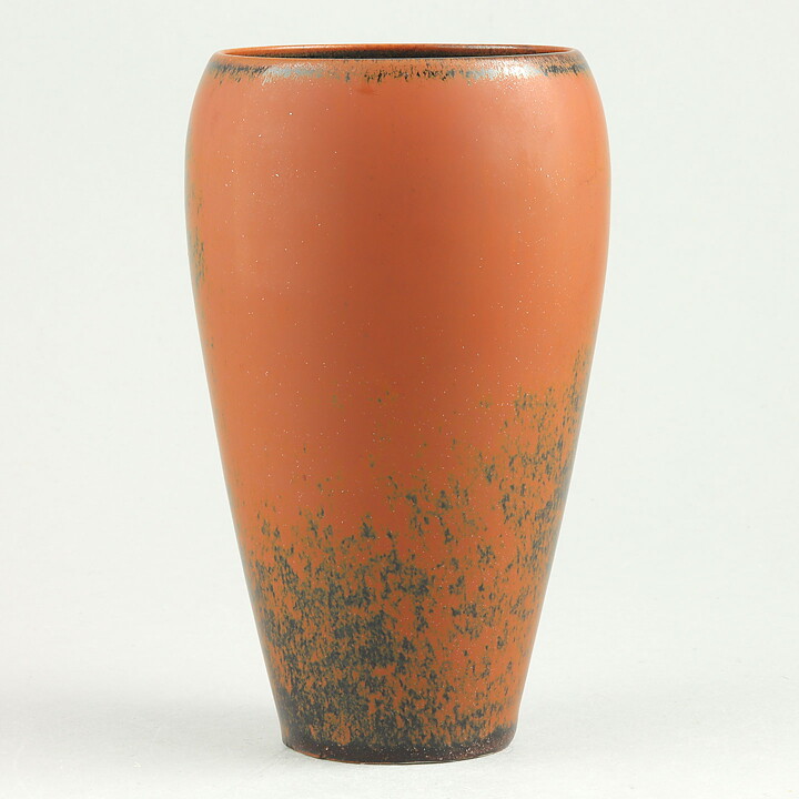 Stig Lindberg (1957) Unique Black/Orange Vase 13 cm