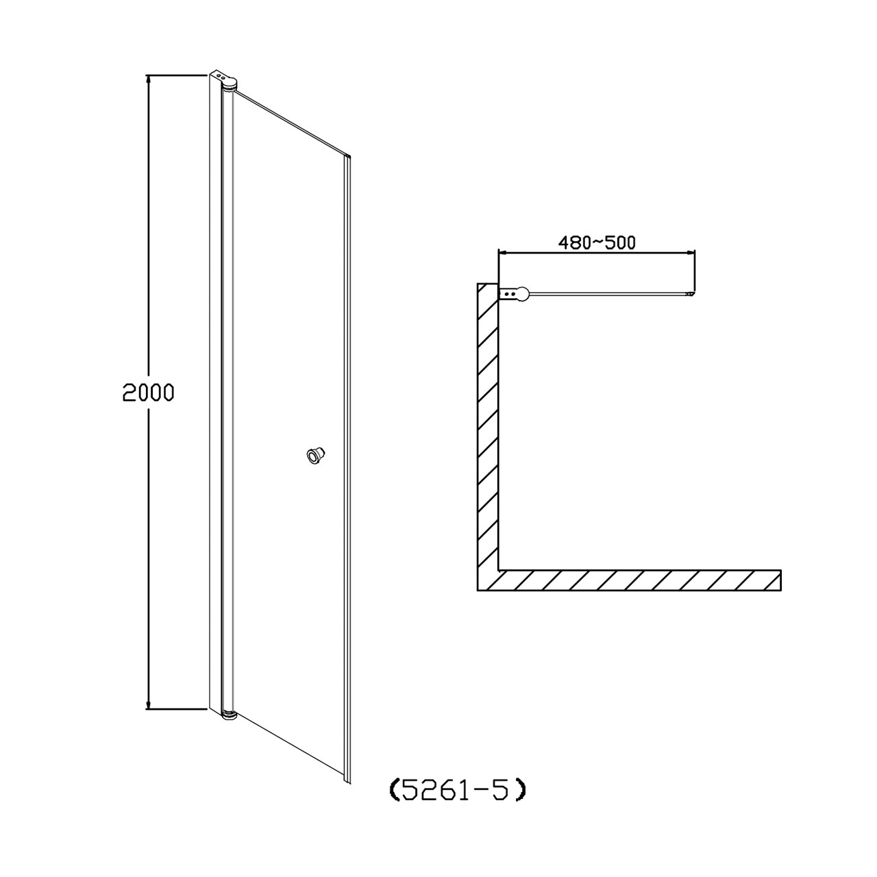 DuoDoor High 2 meter (klart glass) - 2