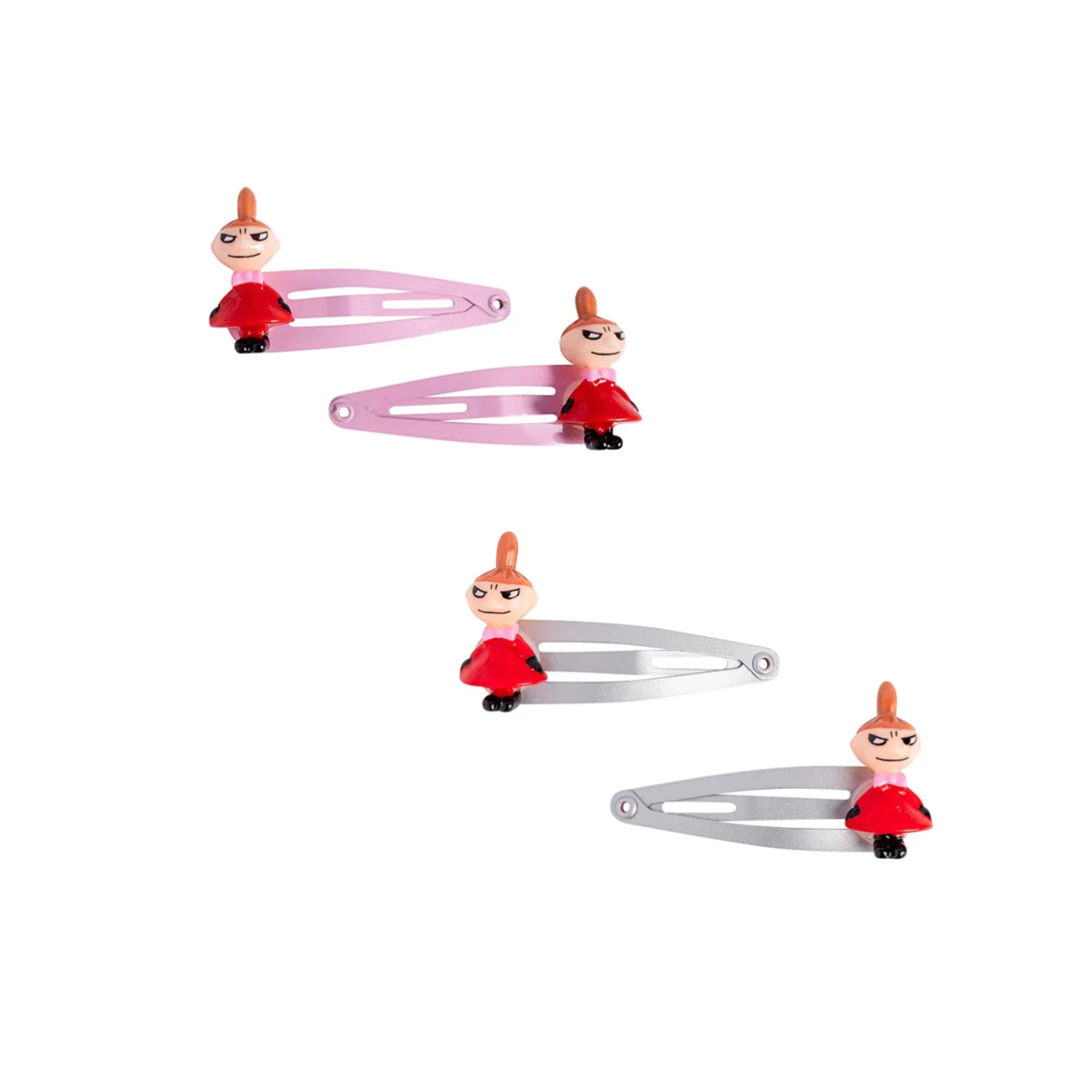 Little My Hair Clips 2-Pack (Assorted Pink / Silver)