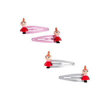 Little My Hair Clips 2-Pack (Assorted Pink / Silver)